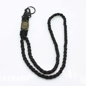 Outdoor Survival Paracord Lanyard Necklace Camping Woven Phone Strap Eagle Beak Buckle Keychain Tactical Rope