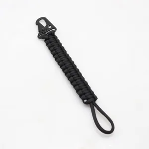 Outdoor Sports Paracord Woven Keychain Portable Durable Eagle Beak Hook Belt Key Hanging Ring Survival Cord EDC Ring