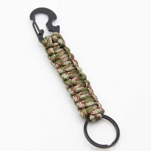 Paracord Keychain Carabiner Bottle Opener Multitool Outdoor Survival Cord Backpack Detail