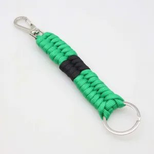 Handmade paracord keychain outdoor sports portable braided key ring for daily use keys