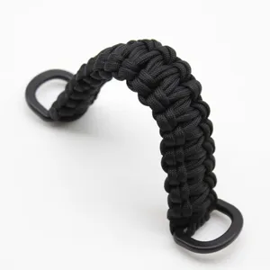 Black paracord handle replacement strap for backpacks bags outdoor luggage accessories 1pc