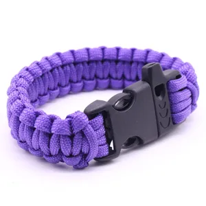 Bracciale in paracord per sport outdoor sopravvivenza campeggio cinturino intrecciato