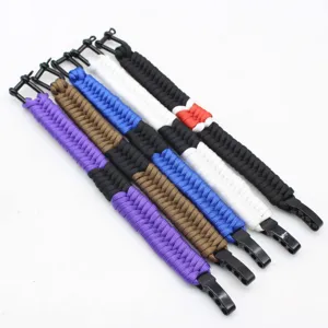 Paracord survival bracelet multi-color 7-core outdoor sports emergency wrist rope with buckle