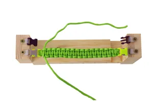 Wooden Paracord Jig Bracelet Maker DIY Craft Weaving Tool Kit Adjustable Length Cord