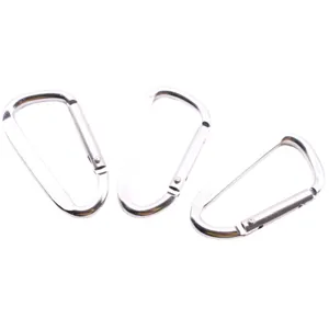 Mousqueton en aluminium porte-clés léger attache rapide pour camping et plein air.