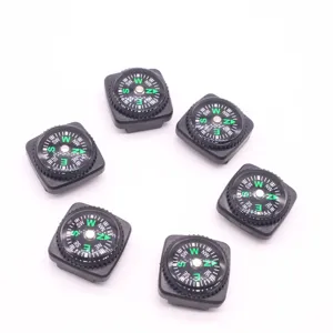 Mini boussole carrée 20mm pour bracelets paracorde étanche équipement de camping en plein air