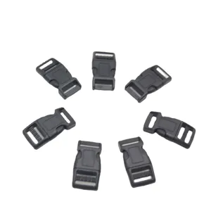 Fibbia a Sgancio Laterale in Plastica Per Bracciali Paracord Bagagli Cinturino Borsa Riparazione Artigianato DIY Nero Fibbia Universale