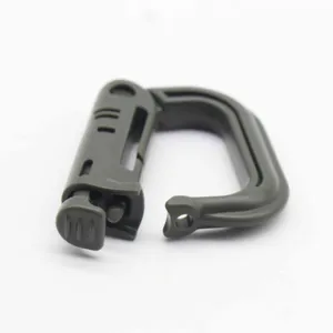 Durable plastic carabiner snap hook for outdoor camping hiking backpack gear attachment