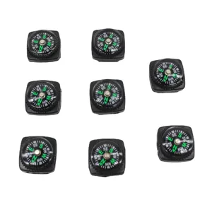 Mini boussole de survie exterieure 20mm pour bracelet paracorde bracelet montre poche noir