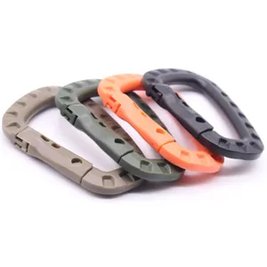 Plastic D-ring carabiner tactical buckle hook for outdoor hiking and camping backpacks