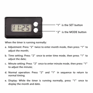 J19 mini digital watch movement replacement accessory with dual set mode buttons for DIY.