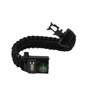 Outdoor Survival Paracord Bracelet With Electronic Watch Compass Multifunctional Tactical Gear For Men Women