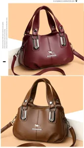 Sac à main bandoulière femme en cuir PU élégant sac porté épaule décontracté pour usage quotidien