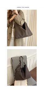 Gevlochten leren schoudertas voor dames, retro shopper tas voor dagelijks werk en vrije tijd.