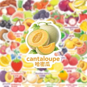 Cantaloupe fruit sticker cute cartoon laptop diary decoration waterproof sticker 1pcs