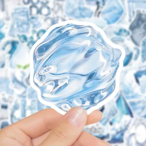 Adesivo con vortice d'acqua liquida astratta blu impermeabile decorazione telefono