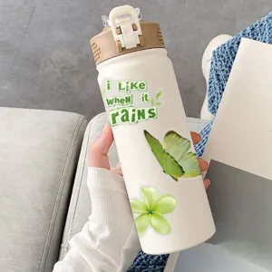 Retro green inspirational phrase waterproof stickers for journaling and luggage decor.