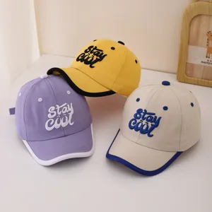 Cute baby baseball cap spring autumn cotton cute embroidery letter toddler sun hat for kids