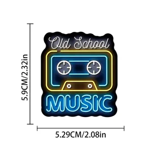 Neon cassette tape sticker waterproof vinyl decal for skateboard guitar water bottle diy decor
