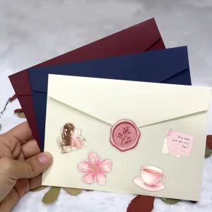 Watercolor pink decorative stickers, waterproof PET material for journals, envelopes and cups.