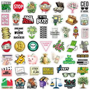 Waterproof money theme PVC graffiti sticker pack for laptop and phone case decor