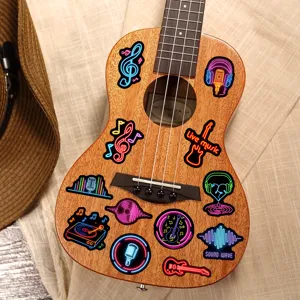 Neon music graffiti stickers waterproof vinyl decals for guitar helmet skateboard laptop 50pcs