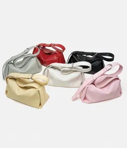 Bolso de hombro elegante de cuero genuino para mujer, bolso cruzado informal multicolor