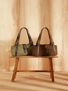 Mujer Cuero Auténtico Bolso de Hombro Retro Conmutación Gran Capacidad Bolso Almohada Casual Color Sólido Bolso