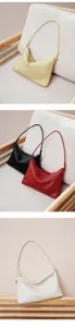 Sac epaule cuir veritable minimaliste sac a main hobo de commute souple vachette chic.
