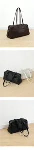 Bolso de hombro minimalista de cuero bolso de viaje bolso casual para mujer