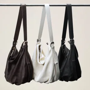 Echt lederen schoudertas grote capaciteit casual hobo shopper tas voor vrouwen stijlvol ontwerp