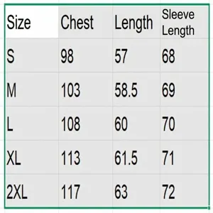 Dettaglio tabella taglie con misurazioni precise per maglione lavorato a maglia da donna.