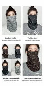 Thermal winter cycling neck gaiter face mask thickened windproof face cover for unisex design