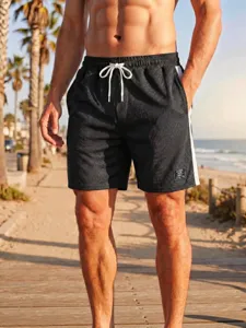 Pantaloncini sportivi casual da uomo estivi traspiranti in rete con coulisse vita.