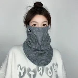 Polainas de cuello térmicas de punto para invierno máscara facial de ciclismo antiviento