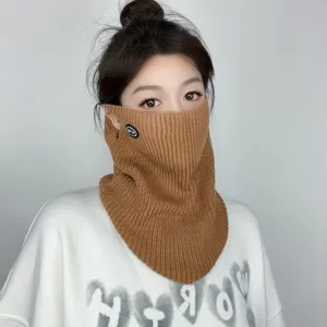 Mascarilla de punto para orejas y calentador de cuello para ciclismo de invierno a prueba de viento.