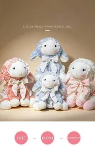Petite poupée en laine polaire Lolita adorable peluche cadeau pour filles mouton doux