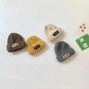Kids Winter Warm Knit Hat Cute Solid Color Beanie Hat For Toddler Boys And Girls Children Casual Skull Cap Soft Stretch Hat