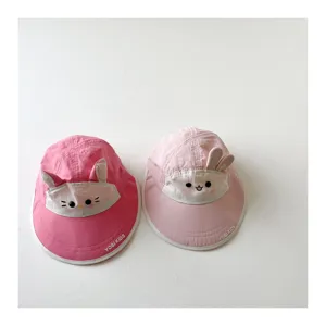 Cute baby sun hat quick dry summer toddler baseball cap wide brim pink kids outdoor hat