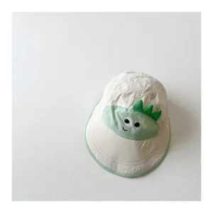 Cute kids quick dry sun hat summer wide brim baby baseball cap dinosaur outdoor protection