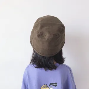 Cappello da pescatore per bambini autunno inverno tinta unita caldo antivento per ragazzi