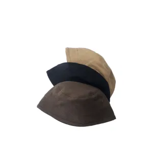 Autunno Inverno Cappello Secchiello Bambini Tinta Unita Caldo Casual Cappello di Tre Colori