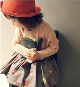 Kinder Woll Fedora Hut stilvoll Kleinkind Junge Maedchen Vintage Filzkappe Detailansicht