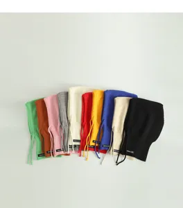 Kids knitted balaclava winter warm hooded hat multi color cozy stylish baby caps
