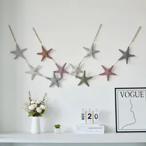 Marine Style Fabric Starfish Wall Hanging Decoration Children Room Bedside Background String Pendant Home Decor