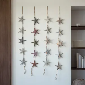Ocean style fabric starfish hanging string wall decoration for kids room nursery decor