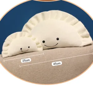 Cute cartoon dumpling plush pillow soft stuffed doll toy 45cm and 25cm sizes for home decor.