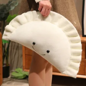 Cute dumpling plush pillow soft stuffed food toy funny sofa cushion for home decor and gifts