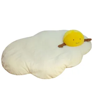 Cute fried egg lazy tatami floor cushion carpet for bedroom home bay window lazy sofa
