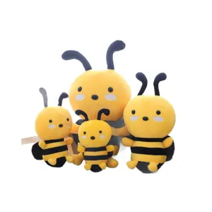 Set di peluche di api gialle carine, morbide bambole di animali imbottiti, regalo per bambini.